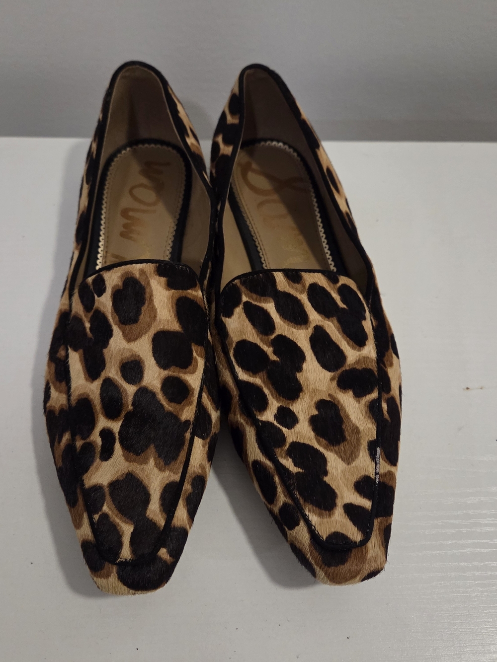 Sam Edelman Leopard Print Pointed Toe Loafers